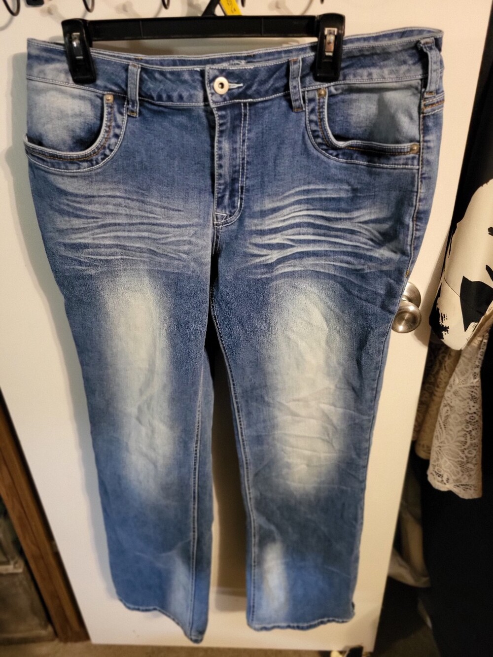 Flamingals Stonewash Detail Barrel Leg Jeans 2XL NWOT